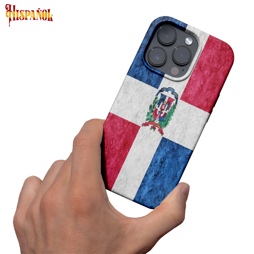 Funda Móvil República Dominicana - Bandera y Escudo Nacional