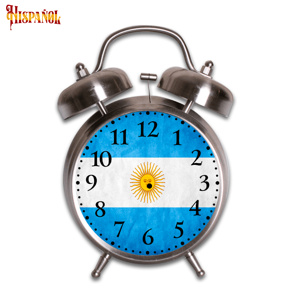 Reloj Despertador Argentina - Bandera y Escudo Nacional