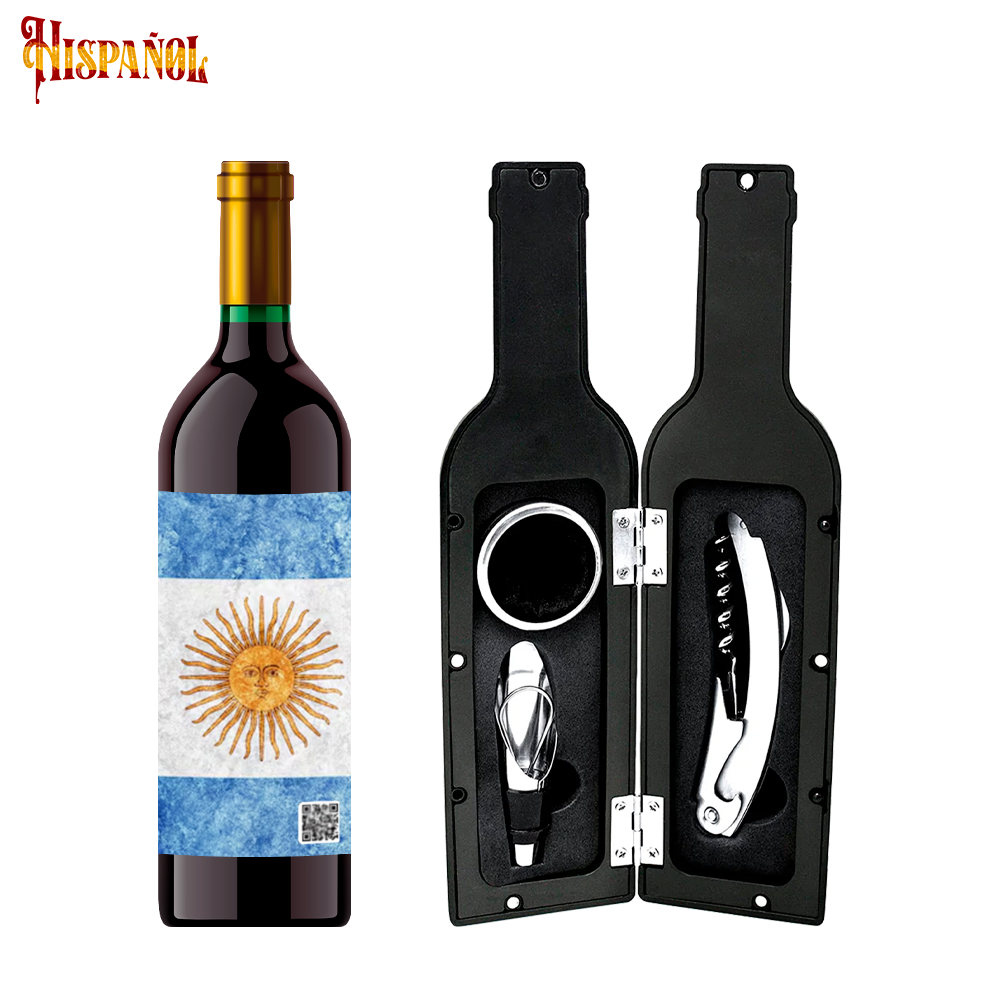 Kit Sacacorchos Argentina - Bandera y Escudo Nacional