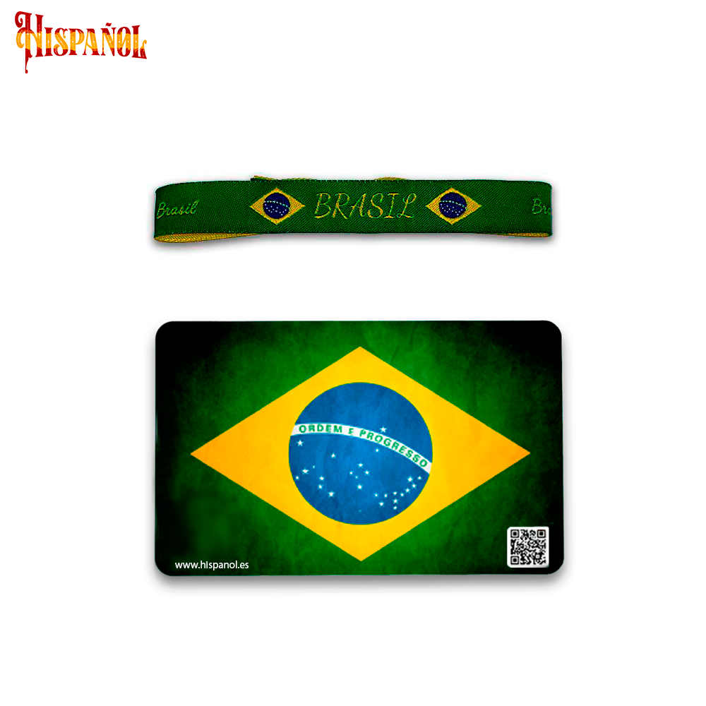 Pack Latino Brasil - Pulsera + Pegatina