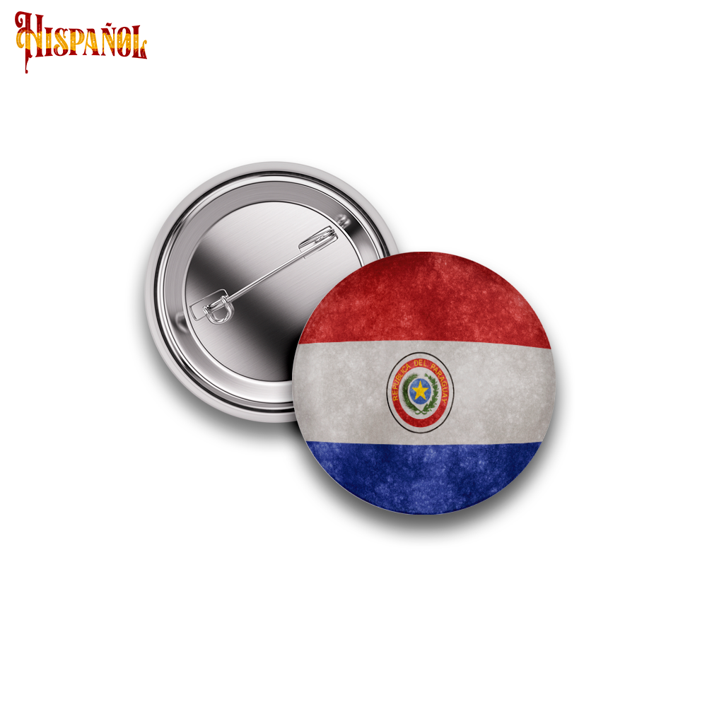 Pin Paraguay - Bandera y Escudo Nacional