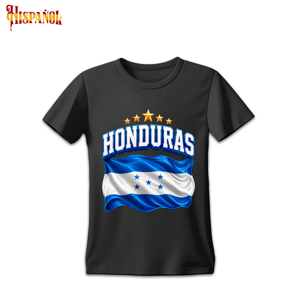 Camiseta Honduras - Bandera y Estrellas
