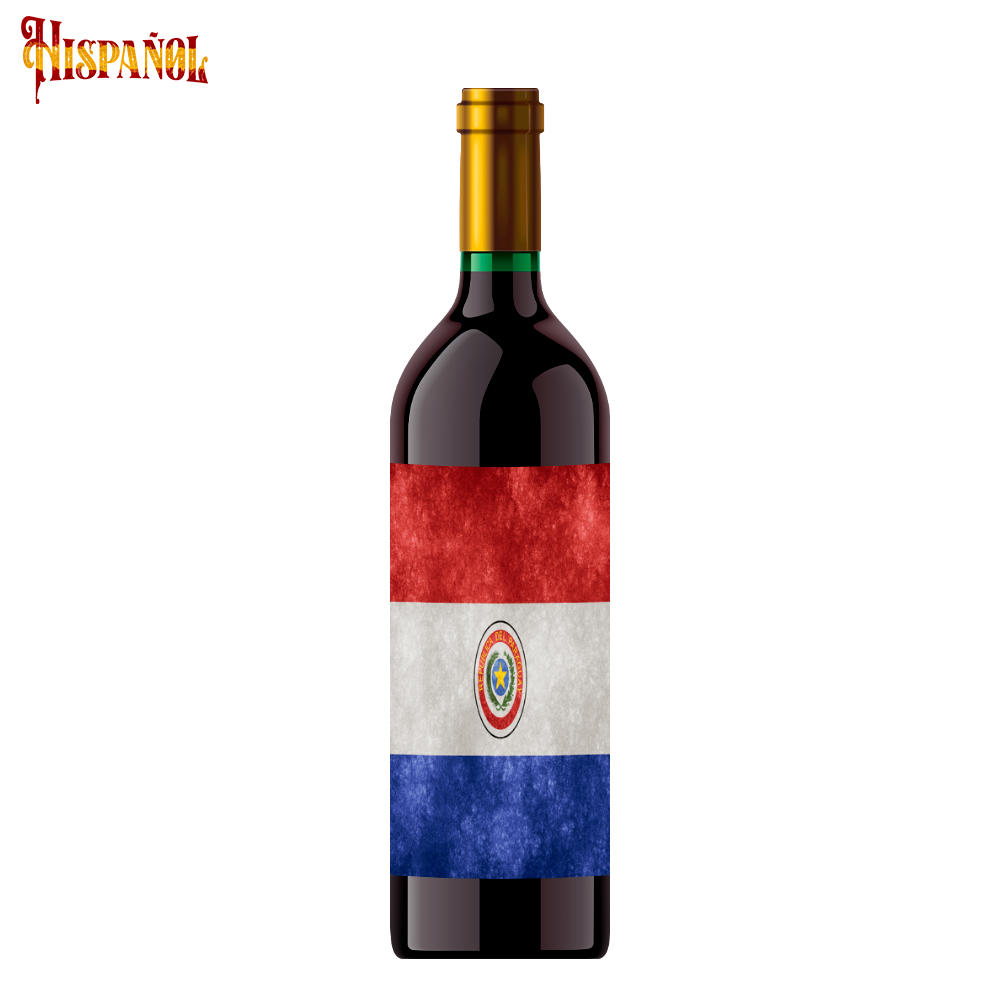 Vino Tinto Paraguay - Bandera y Escudo Nacional