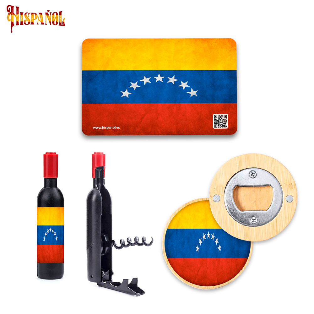 Pack Cocina Venezuela - Sacacorchos + Imán + Abrebotellas con forma botella