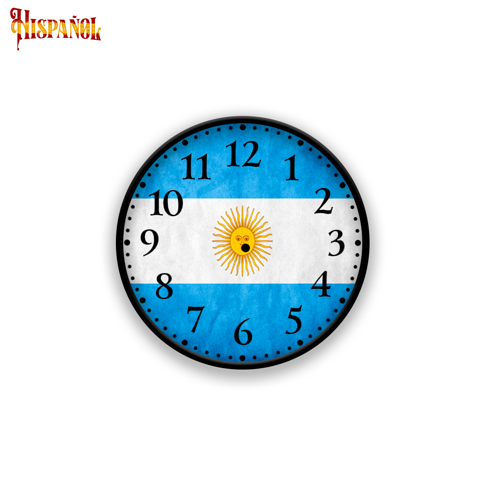Reloj de Pared Argentina - Bandera y Escudo Nacional