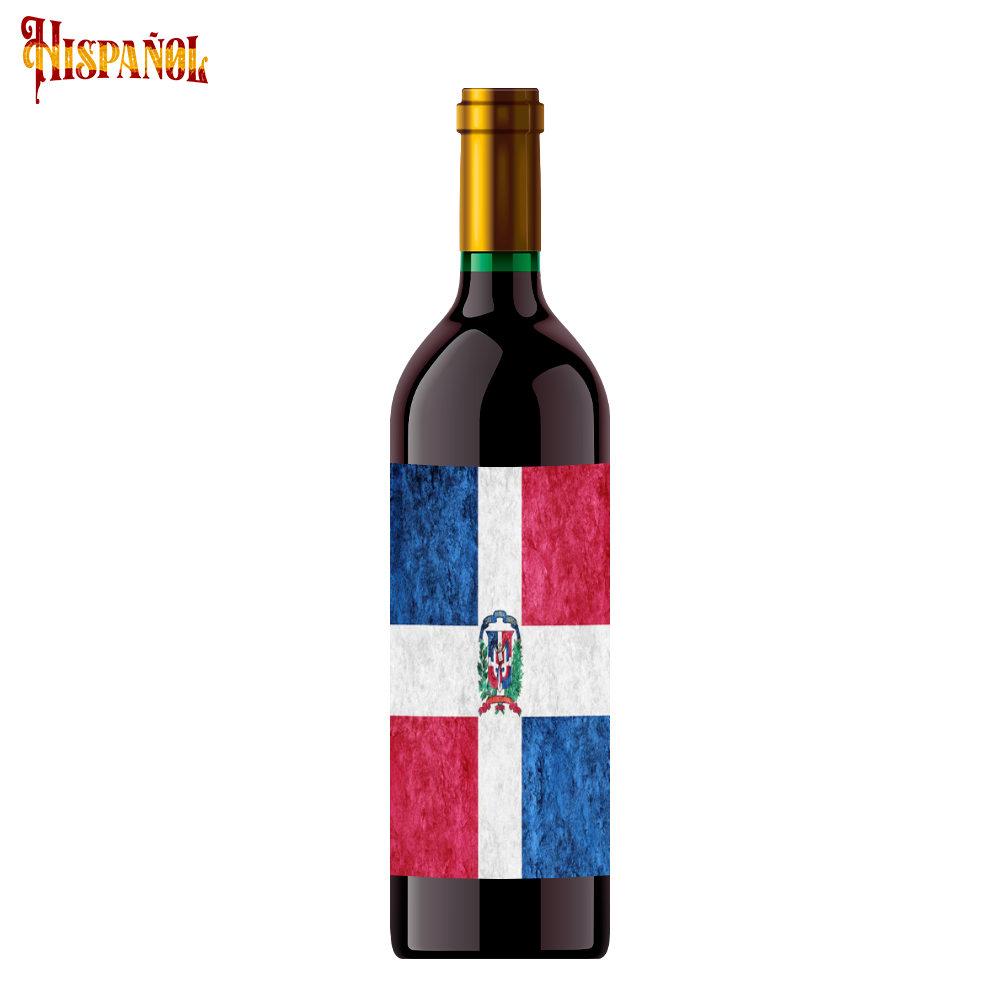 Vino Tinto República Dominicana - Bandera y Escudo Nacional