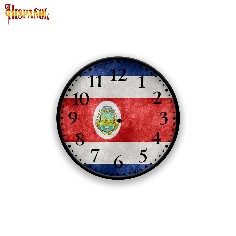 Reloj de Pared Costa Rica - Bandera y Escudo Nacional