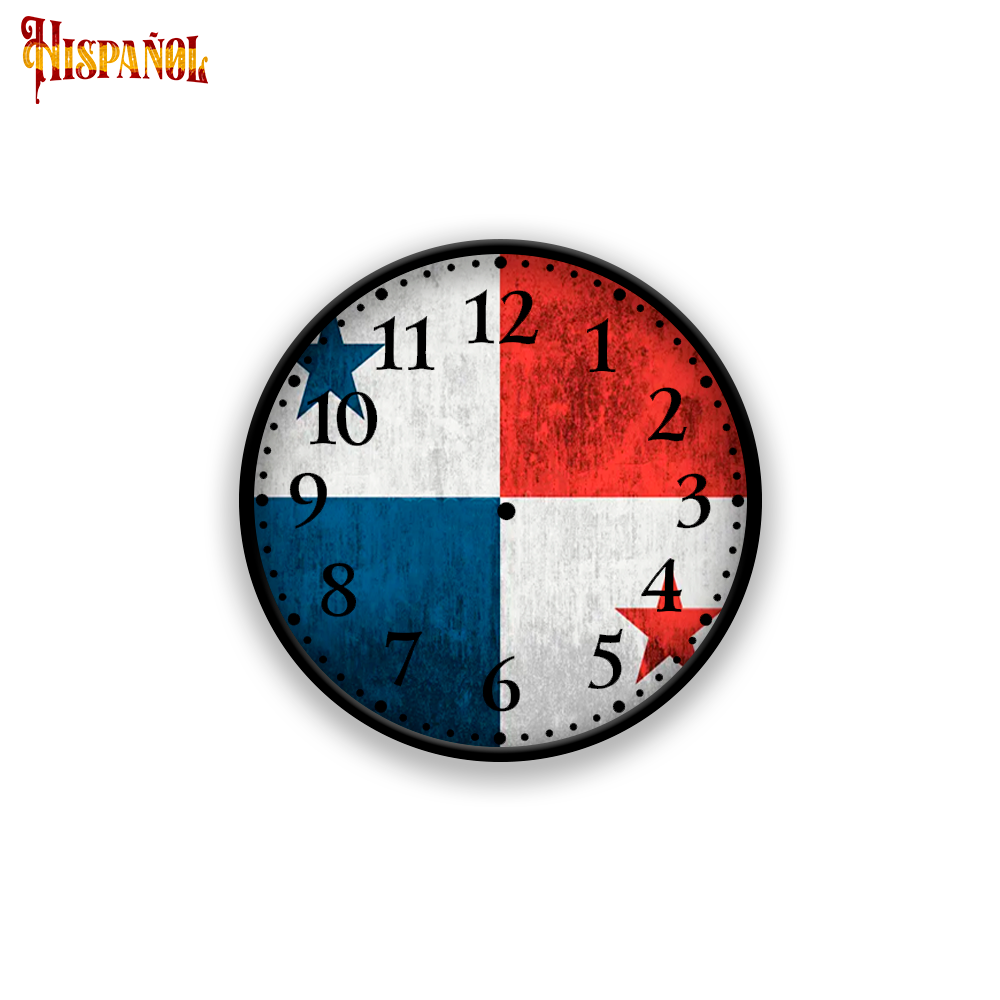 Reloj de Pared Panamá - Bandera y Escudo Nacional