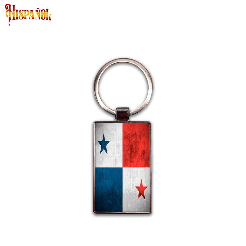 Llavero Rectangular Panamá - Bandera y Escudo Nacional