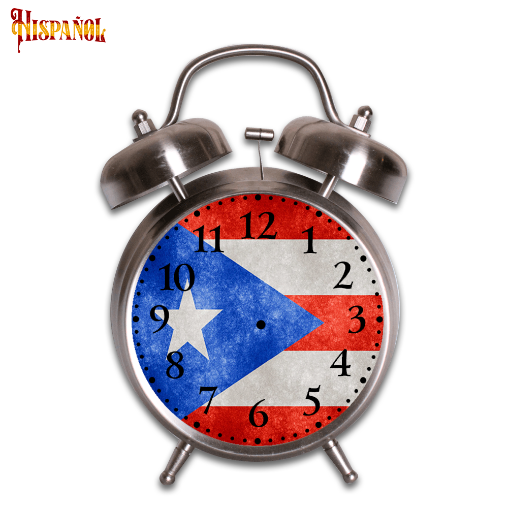 Reloj Despertador Puerto Rico - Bandera y Escudo Nacional