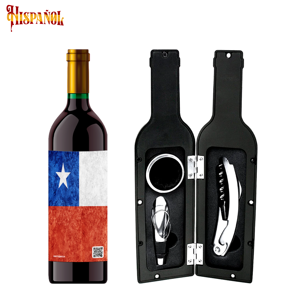 Kit Sacacorchos Chile - Bandera y Escudo Nacional