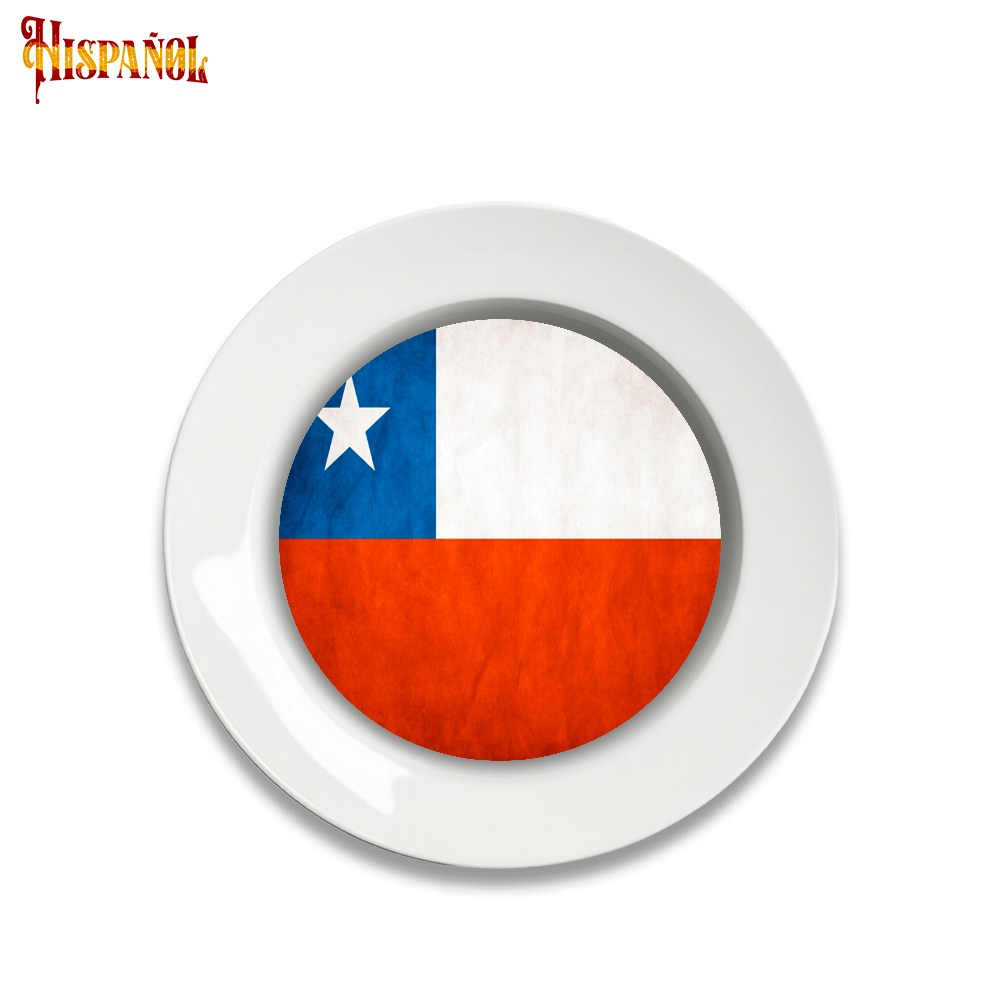 Plato Chile - Bandera y Escudo Nacional