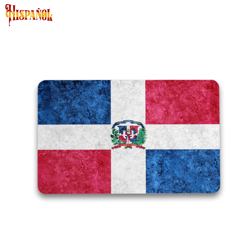 Pegatina República Dominicana - Bandera y Escudo Nacional