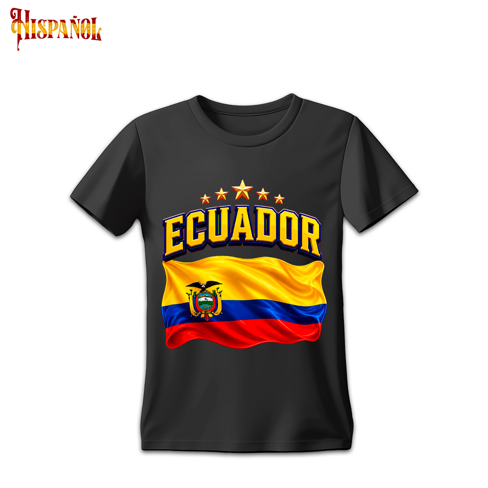 Camiseta Ecuador - Bandera y Estrellas