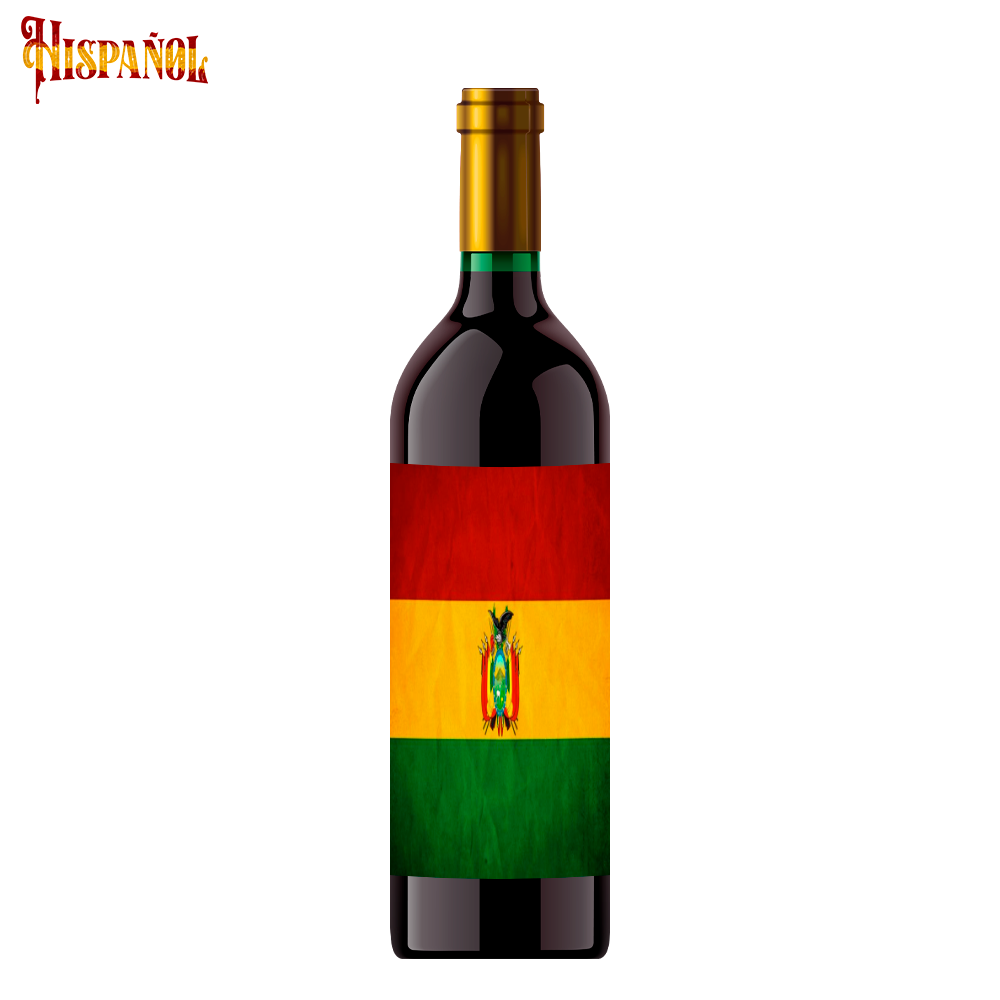 Vino Tinto Bolivia - Bandera y Escudo Nacional