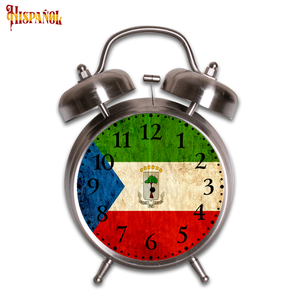 Reloj Despertador Guinea Ecuatorial - Bandera y Escudo Nacional