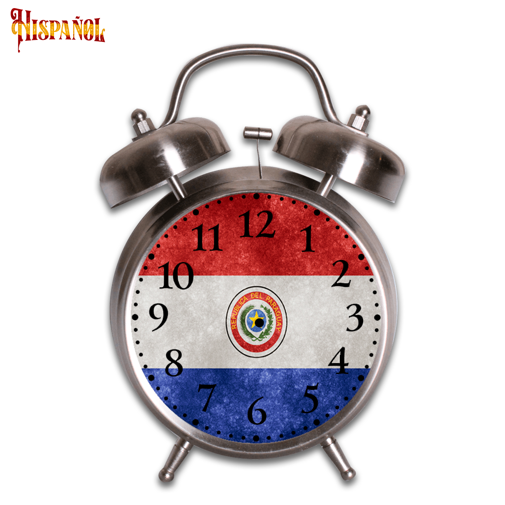 Reloj Despertador Paraguay - Bandera y Escudo Nacional