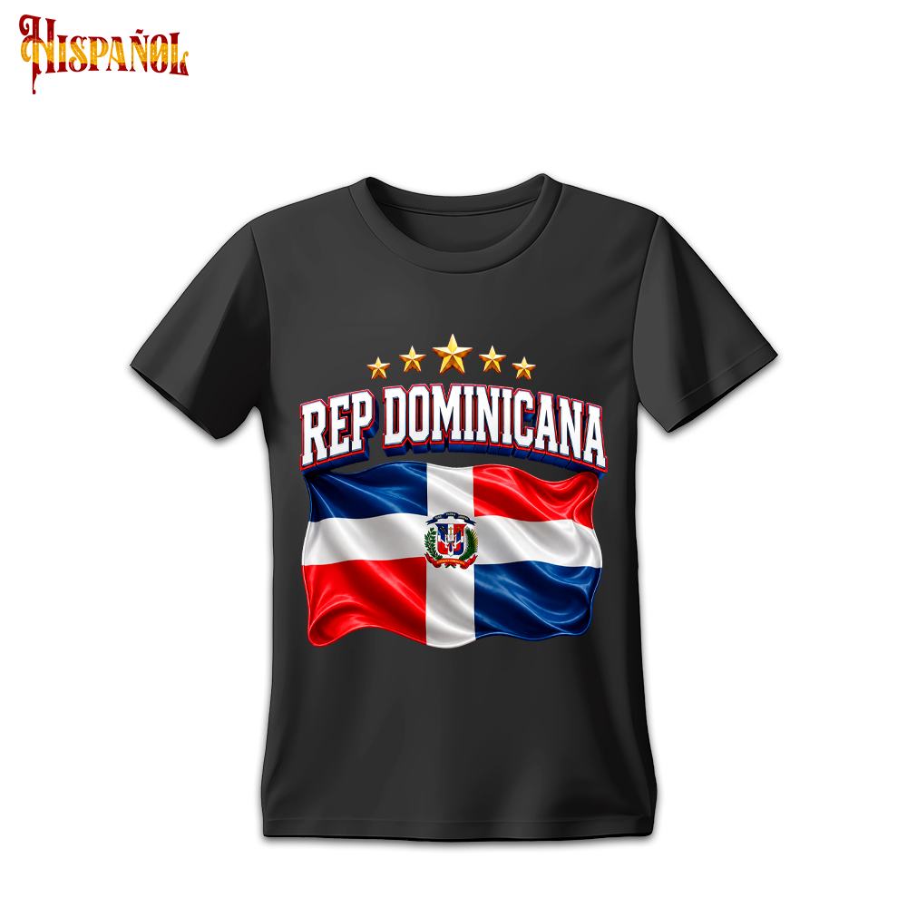 Camiseta República Dominicana - Bandera y Estrellas