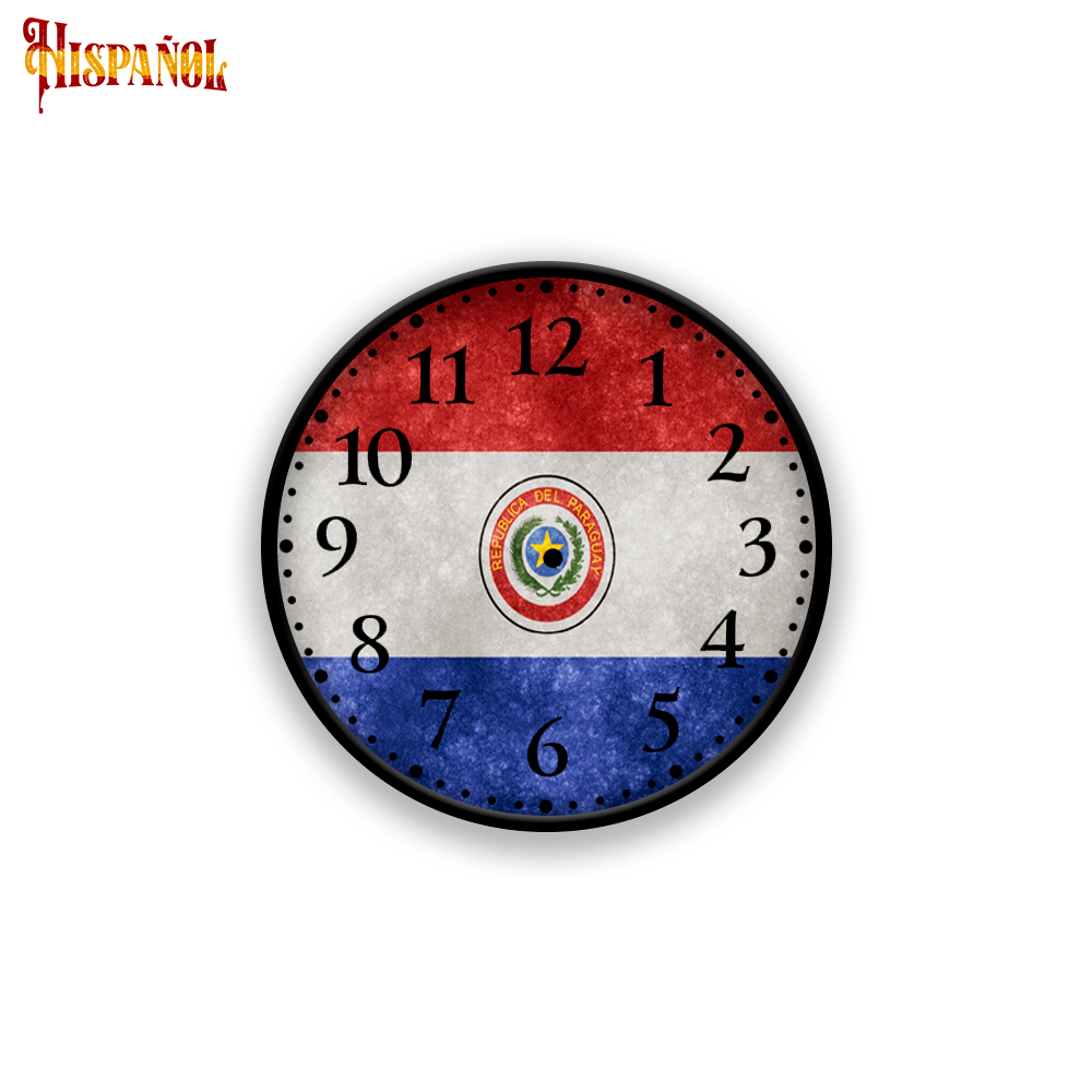 Reloj de Pared Paraguay - Bandera y Escudo Nacional