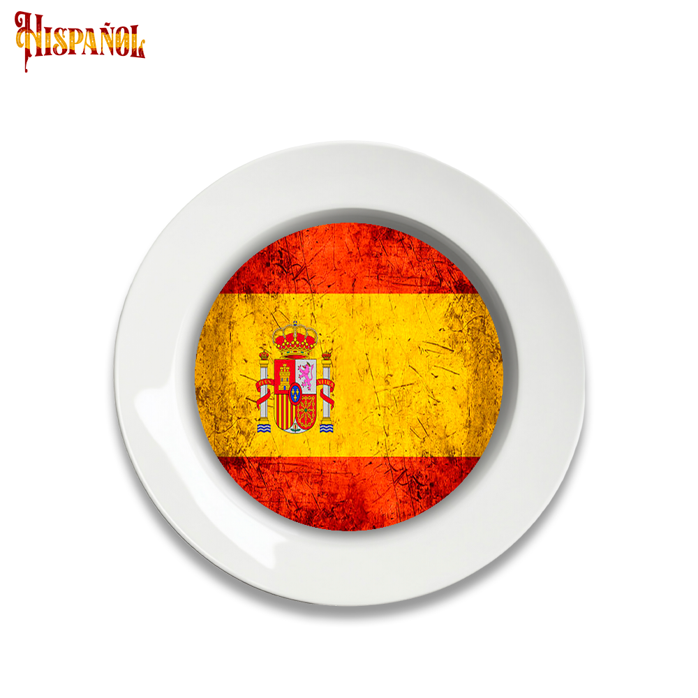 Plato España - Bandera y Escudo Nacional