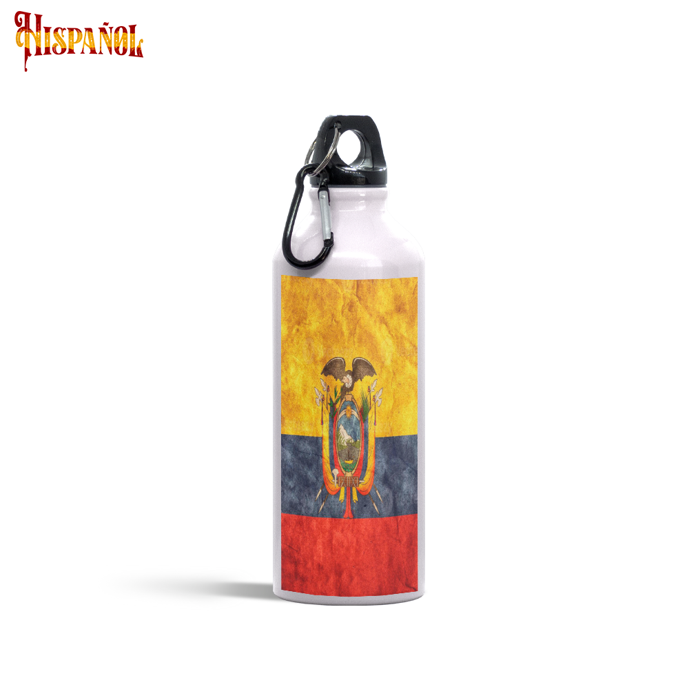 Cantimplora  Ecuador - Bandera y Escudo Nacional