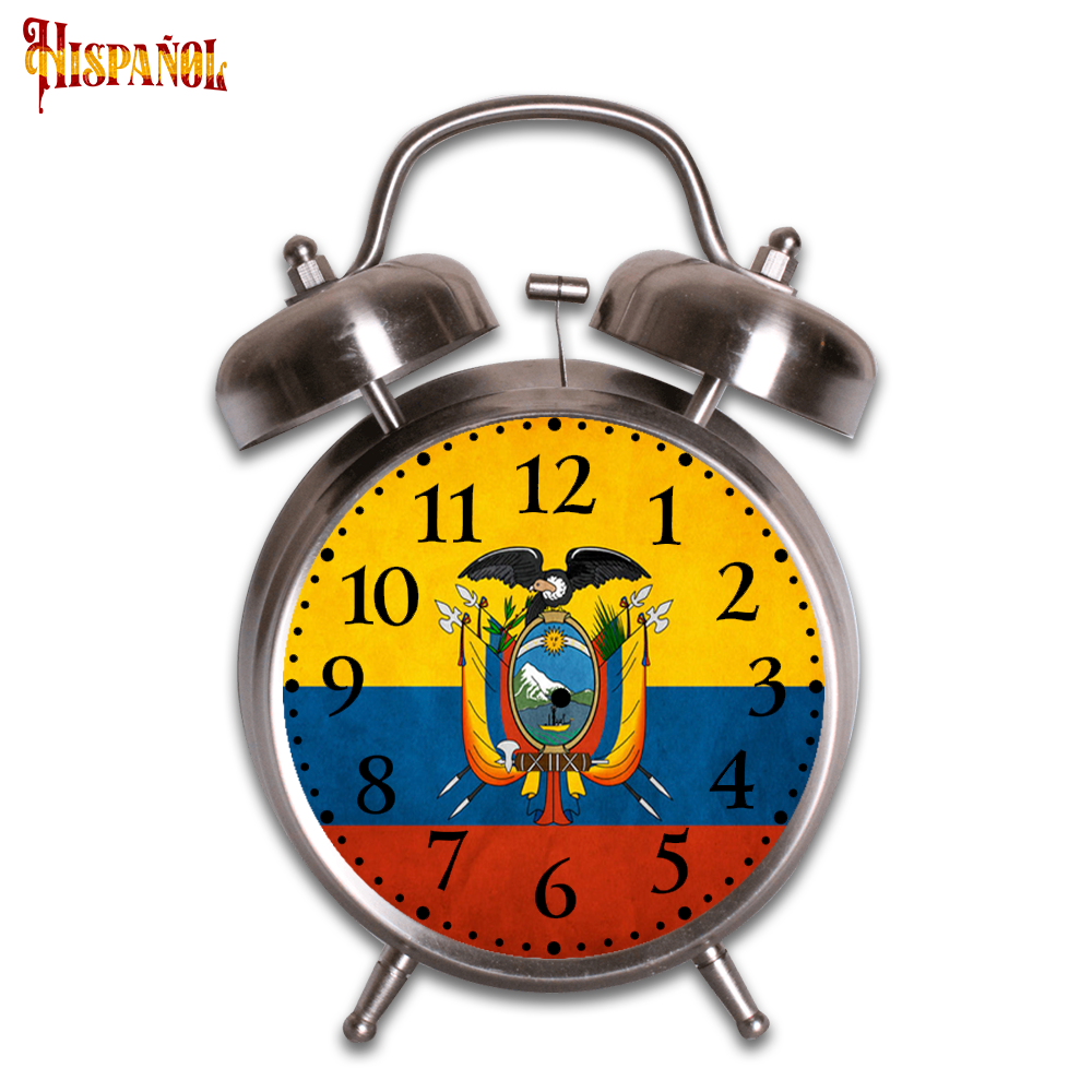 Reloj Despertador Ecuador - Bandera y Escudo Nacional