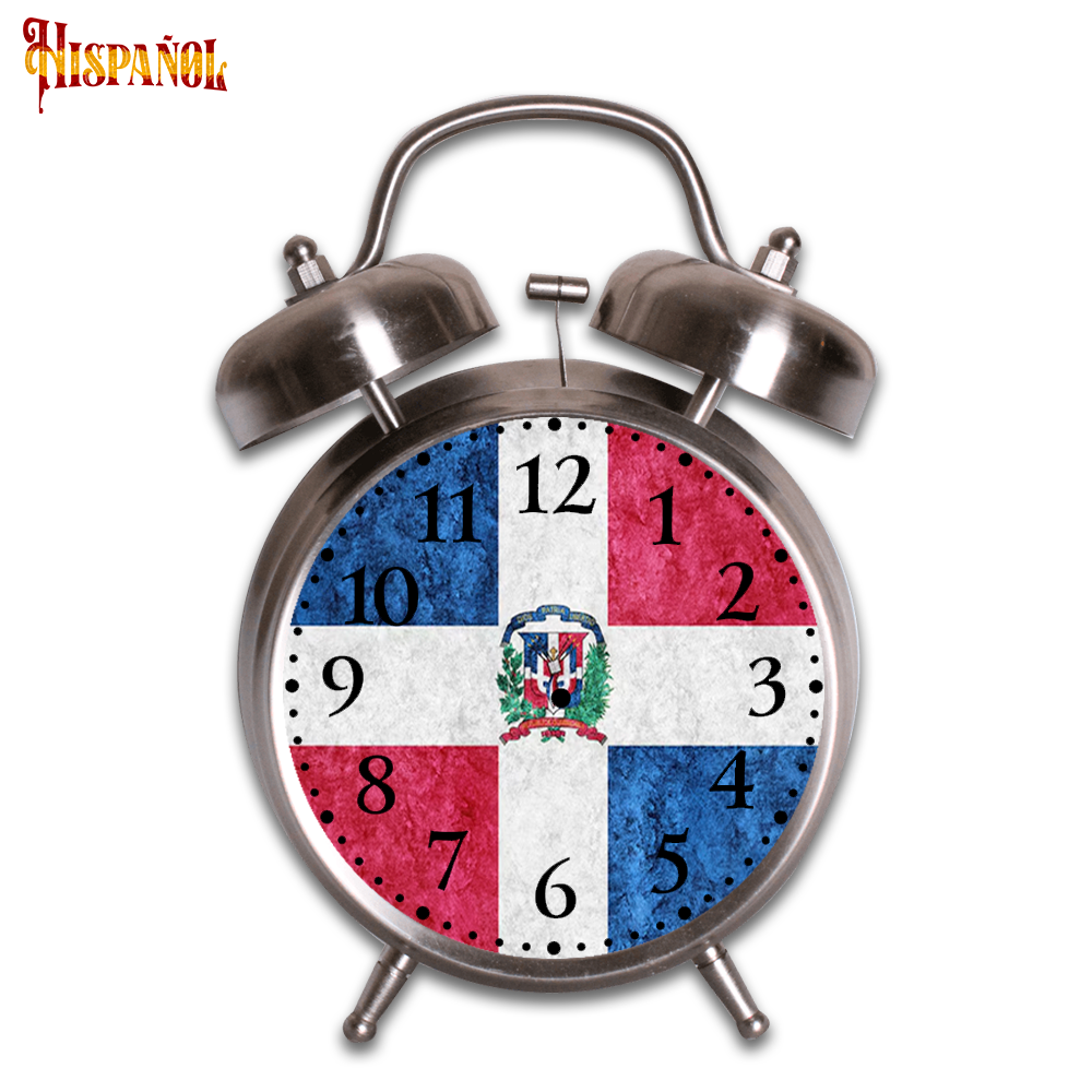 Reloj Despertador República Dominicana - Bandera y Escudo Nacional