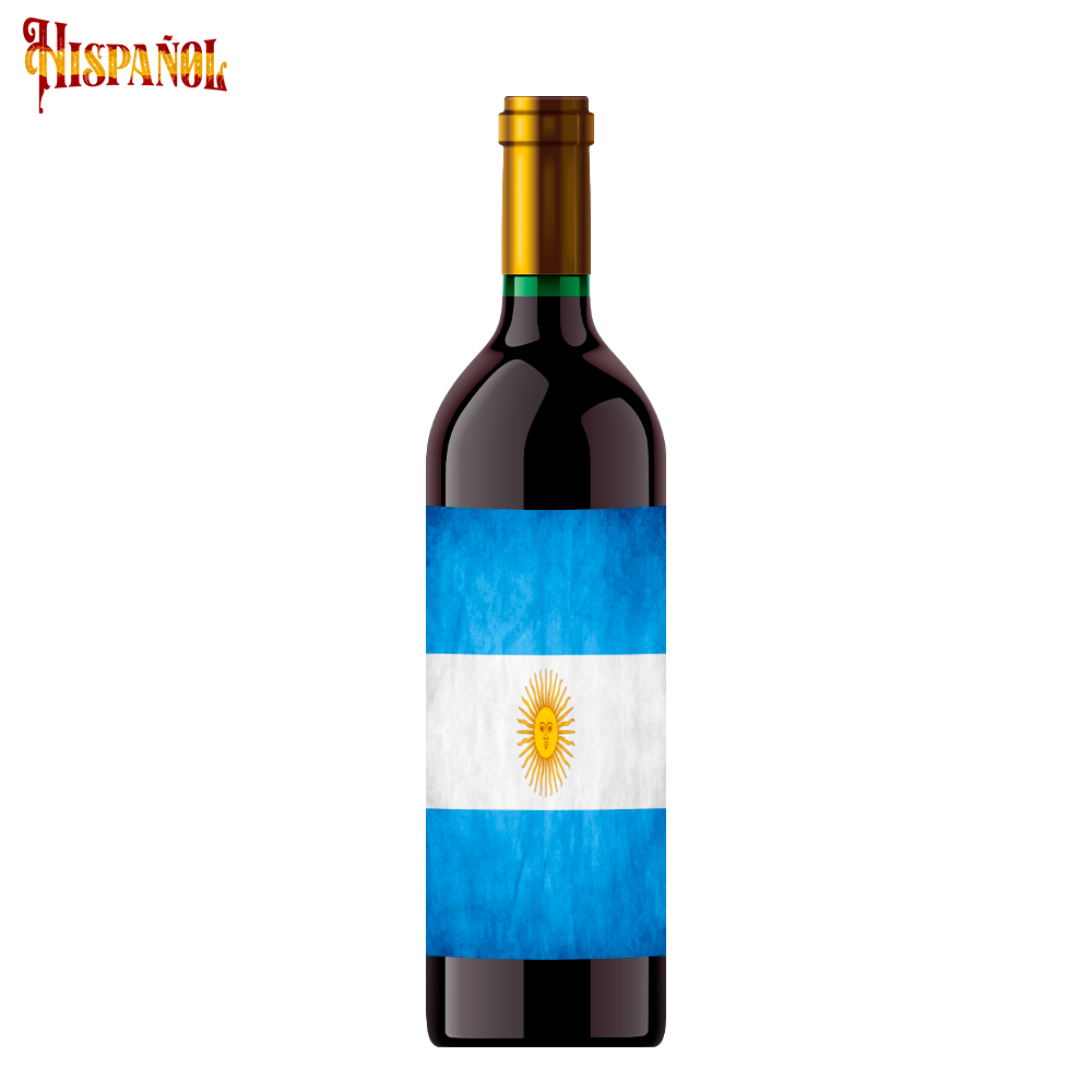 Vino Tinto Argentina - Bandera y Escudo Nacional