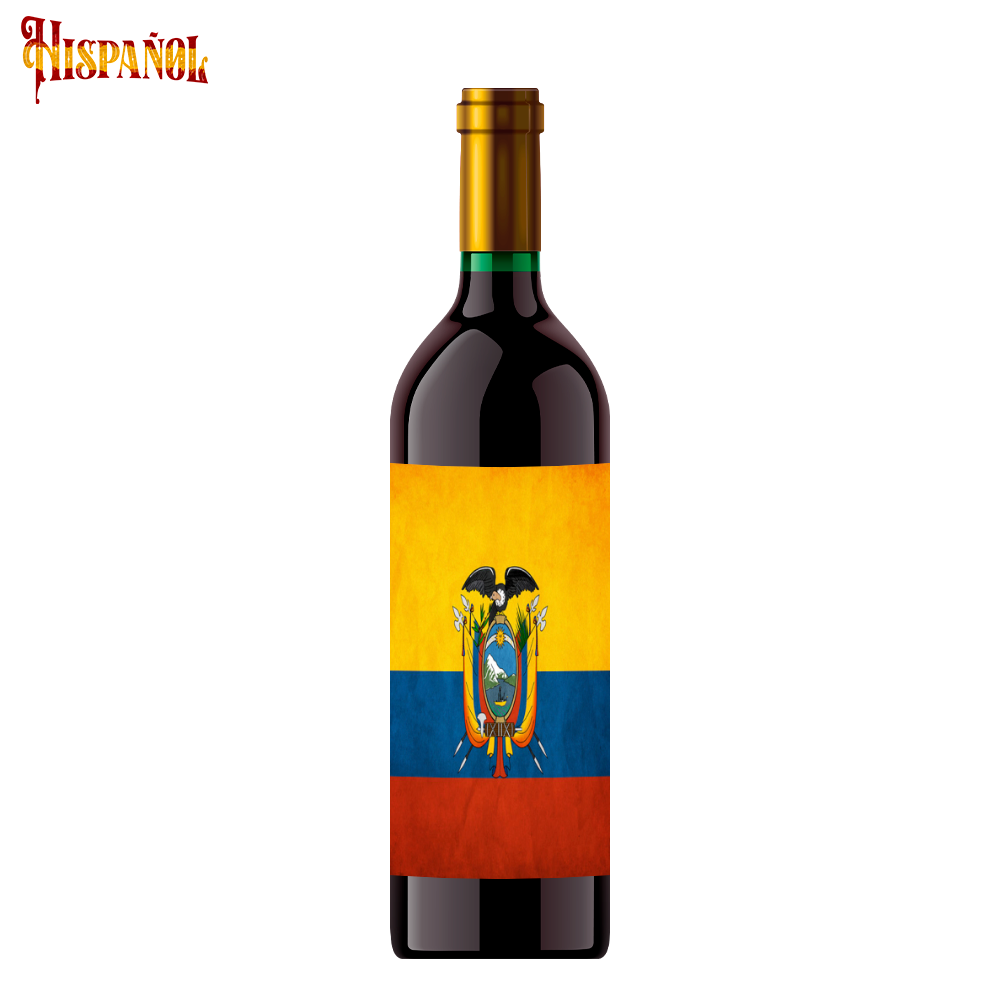 Vino Tinto Ecuador - Bandera y Escudo Nacional