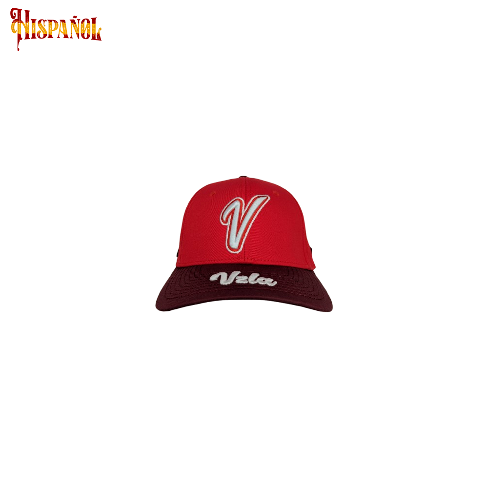 Gorra de Venezuela "Vzla" Bicolor – Gorra de Béisbol Ajustable Roja y Vinotinto con Bordado 3D