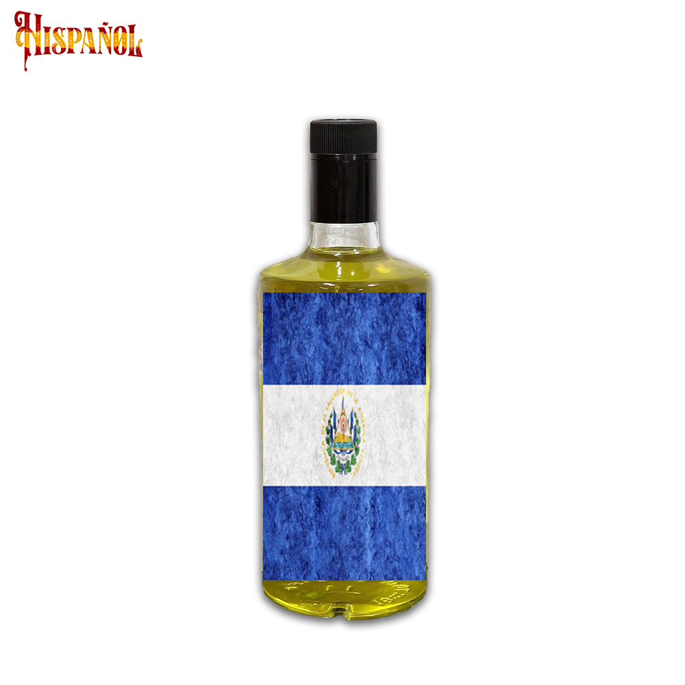 Licor de Hiervas El Salvador - Bandera y Escudo Nacional
