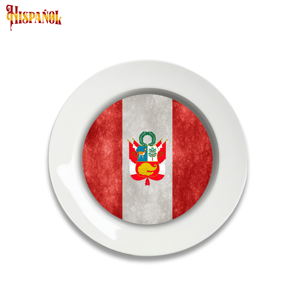 Plato Perú - Bandera y Escudo Nacional