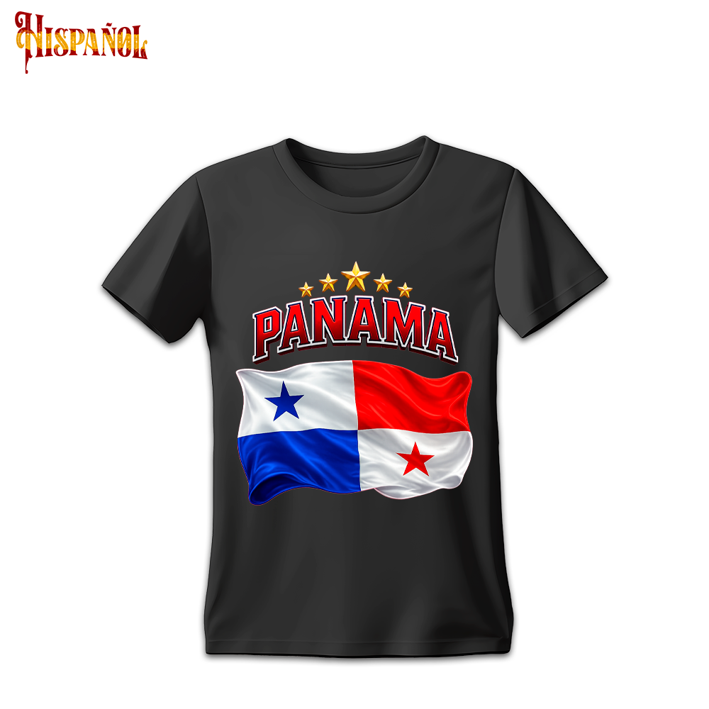 Camiseta Panamá - Bandera y Estrellas
