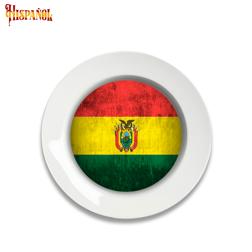 Plato Bolivia - Bandera y Escudo Nacional