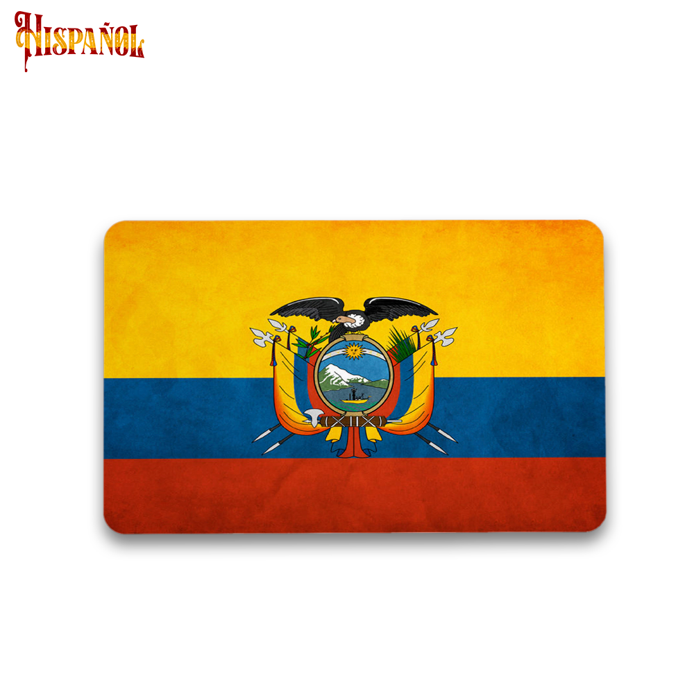 Pegatina Ecuador - Bandera y Escudo Nacional