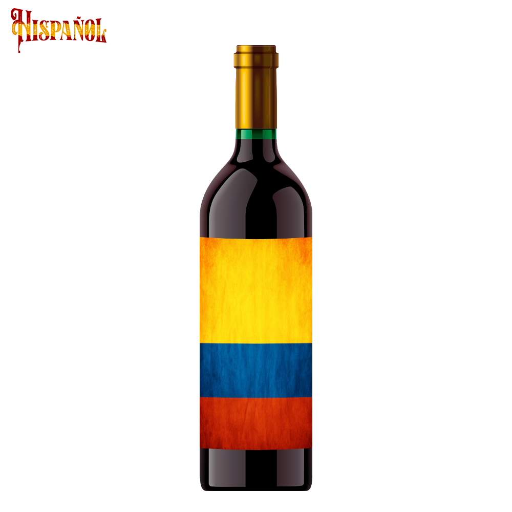 Vino Tinto Colombia - Bandera y Escudo Nacional