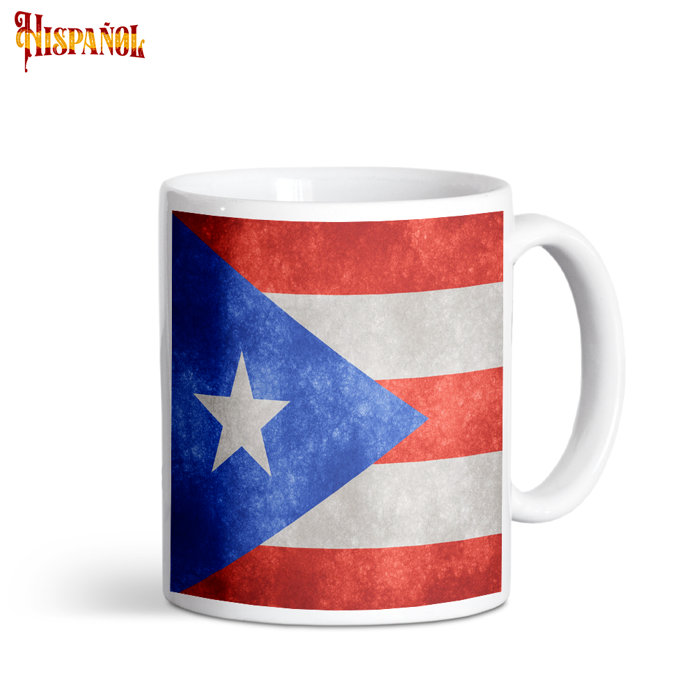 Taza Puerto Rico - Bandera y Escudo Nacional