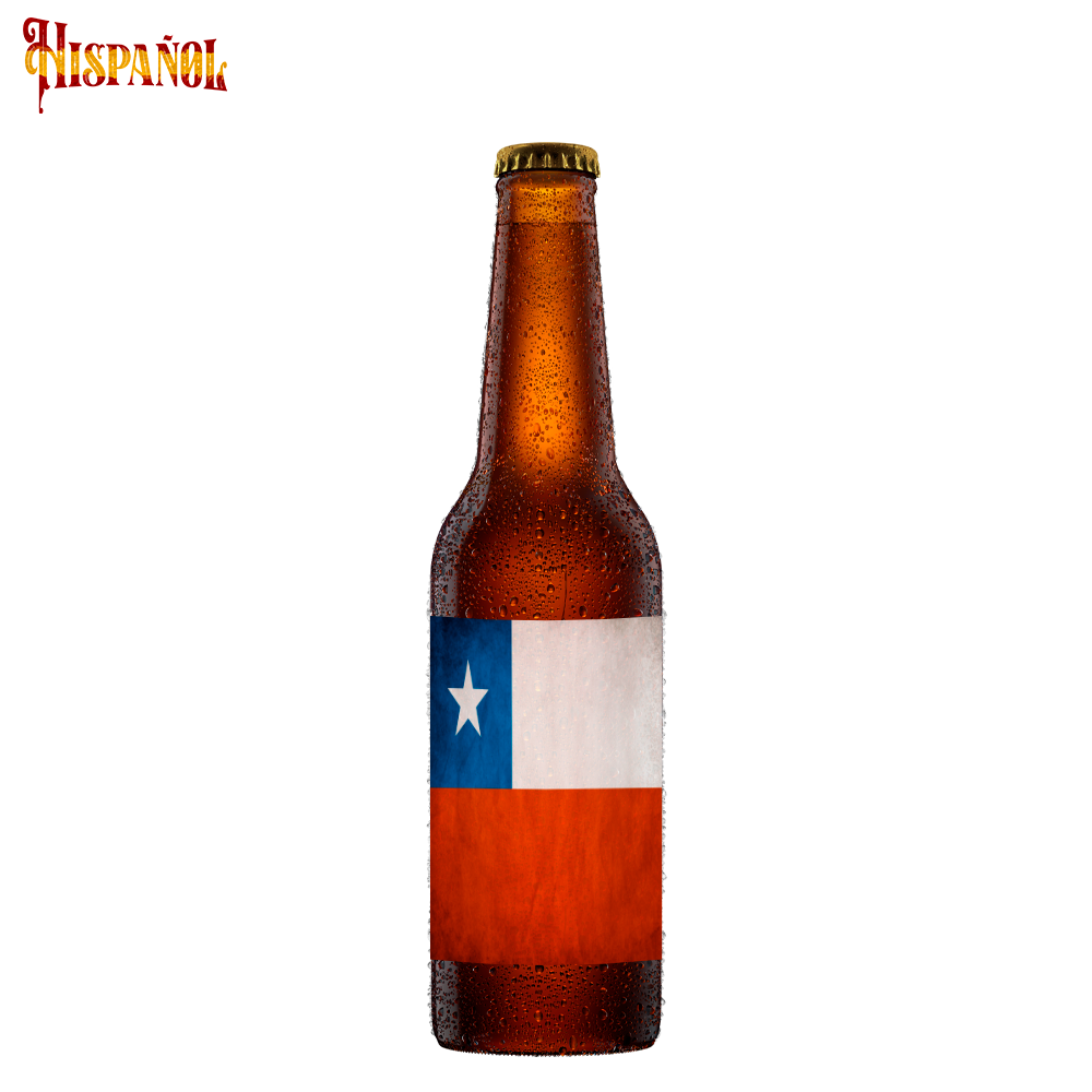 Cerveza Chile - Bandera y Escudo Nacional
