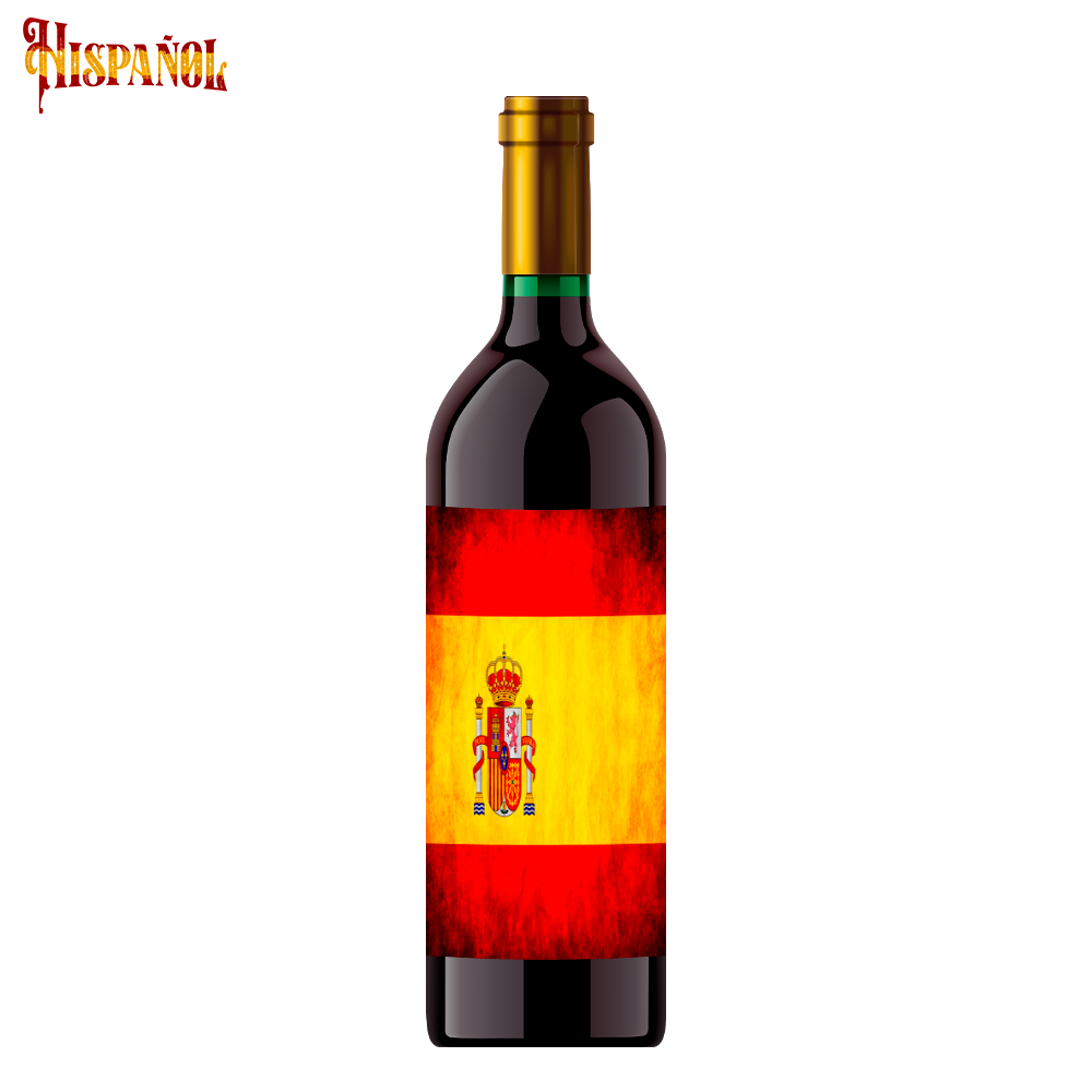 Vino Tinto España - Bandera y Escudo Nacional