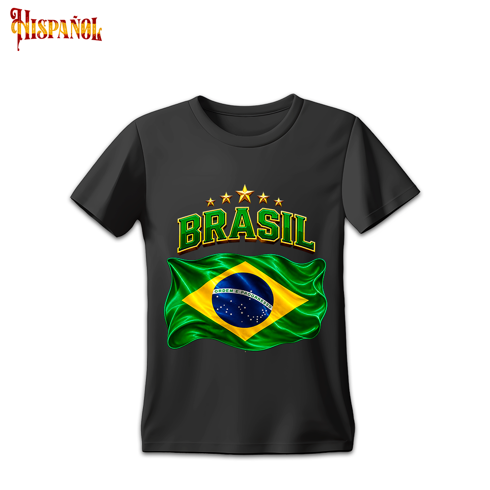 Camiseta Brasil - Bandera y Estrellas