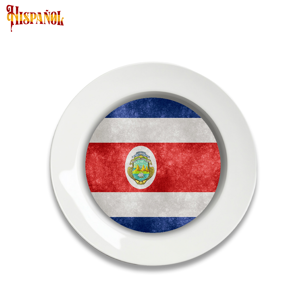 Plato Costa Rica - Bandera y Escudo Nacional