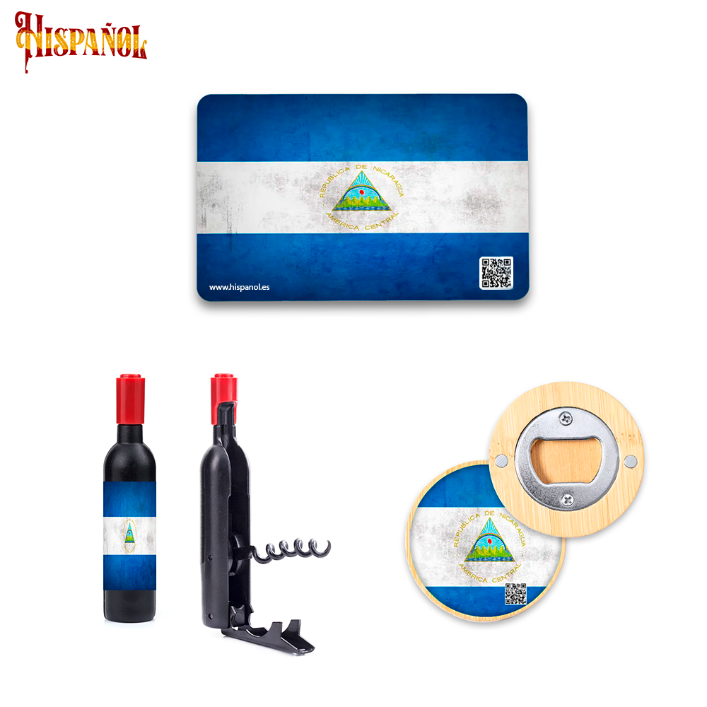 Pack Cocina Honduras - Sacacorchos + Imán + Abrebotellas con forma botella