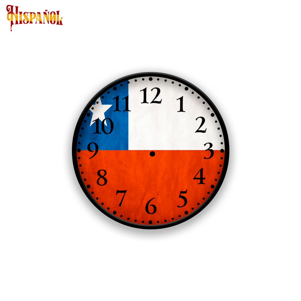 Reloj de Pared Chile - Bandera y Escudo Nacional