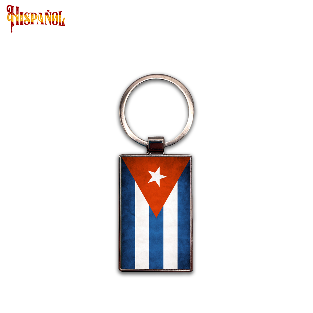 Llavero Rectangular Cuba - Bandera y Escudo Nacional