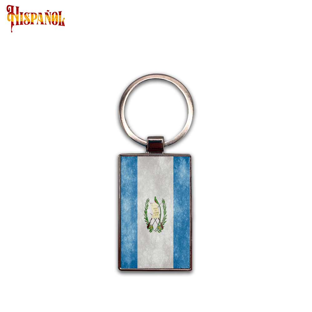 Llavero Rectangular Guatemala - Bandera y Escudo Nacional