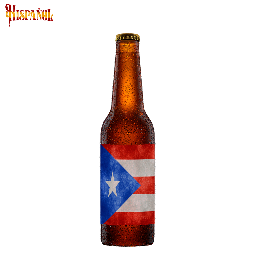 Cerveza Puerto Rico - Bandera y Escudo Nacional
