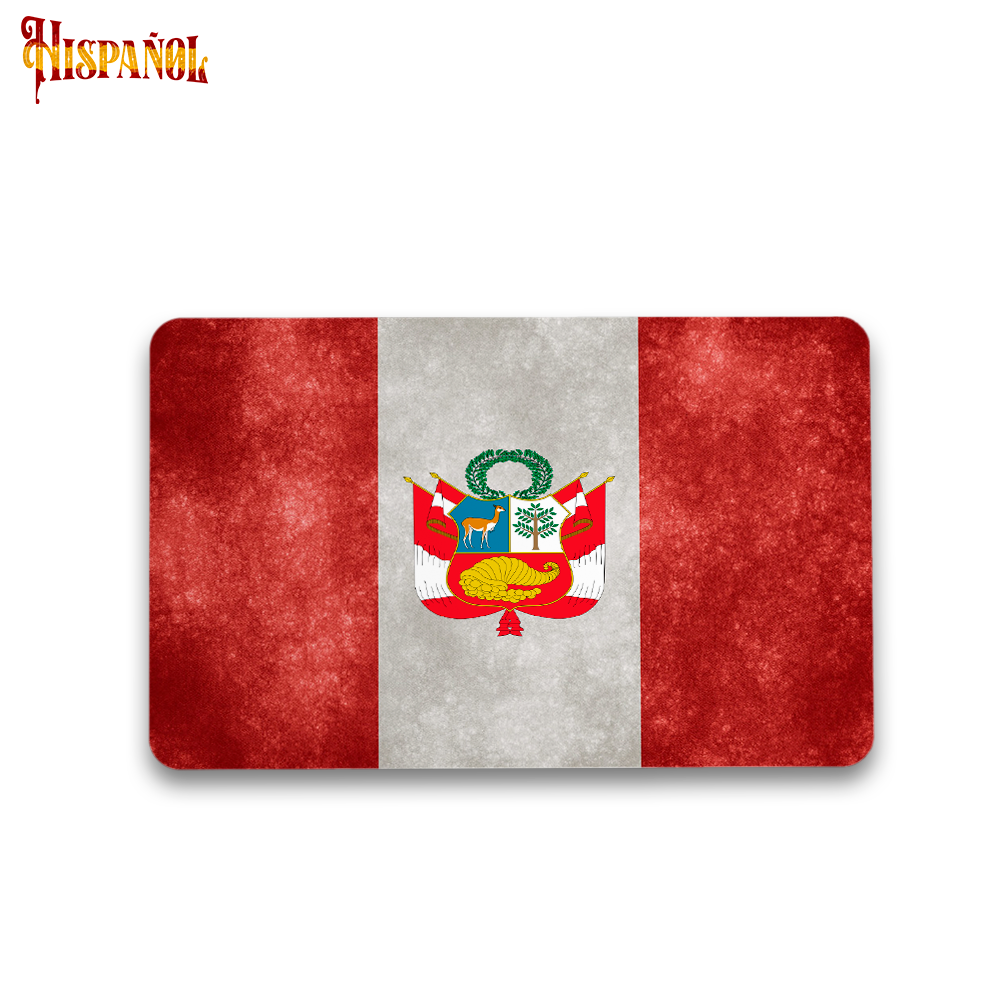 Pegatina Perú - Bandera y Escudo Nacional