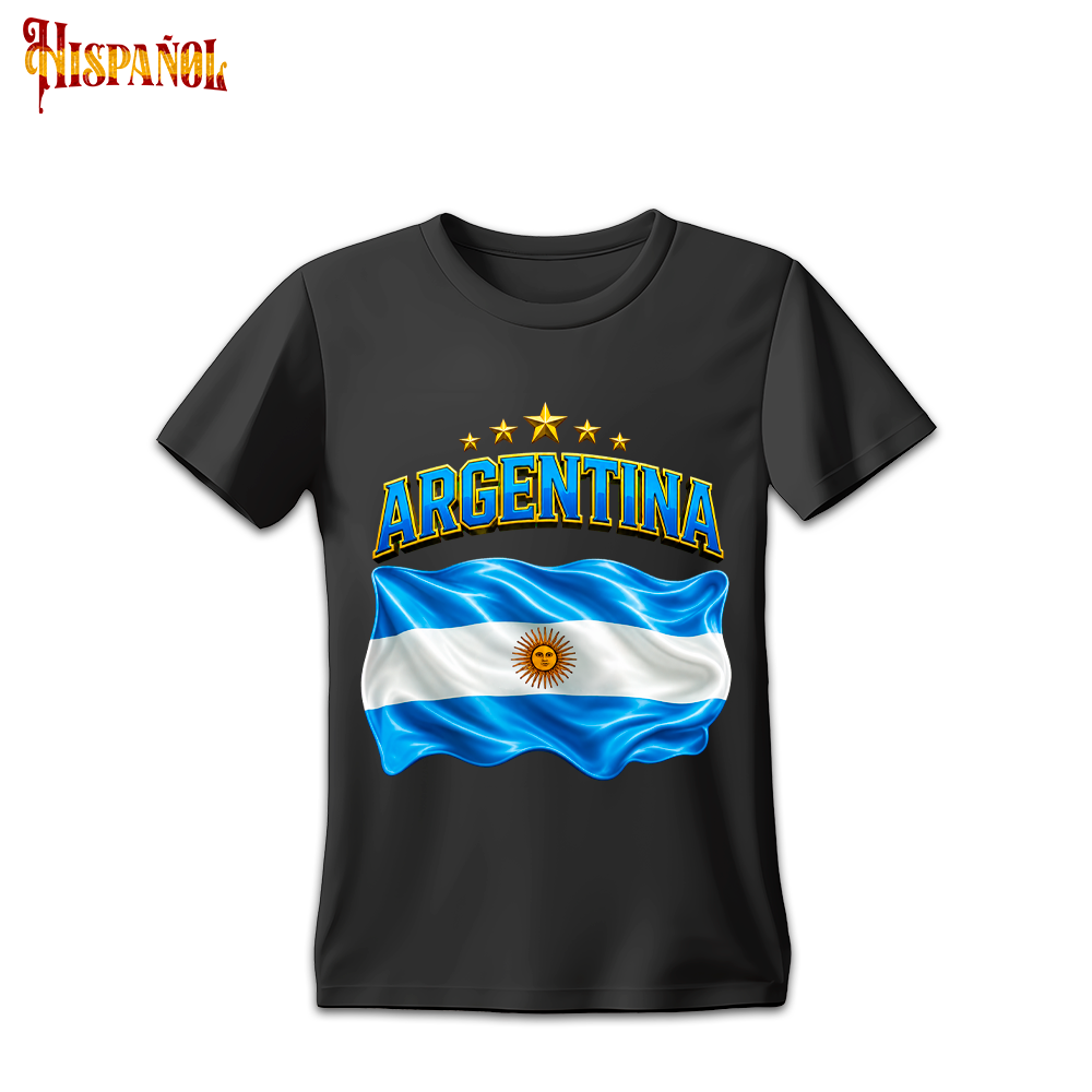Camiseta Argentina - Bandera y Estrellas