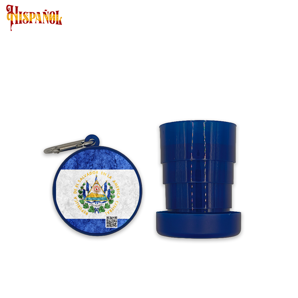 Vaso Portátil El Salvador - Bandera y Escudo Nacional