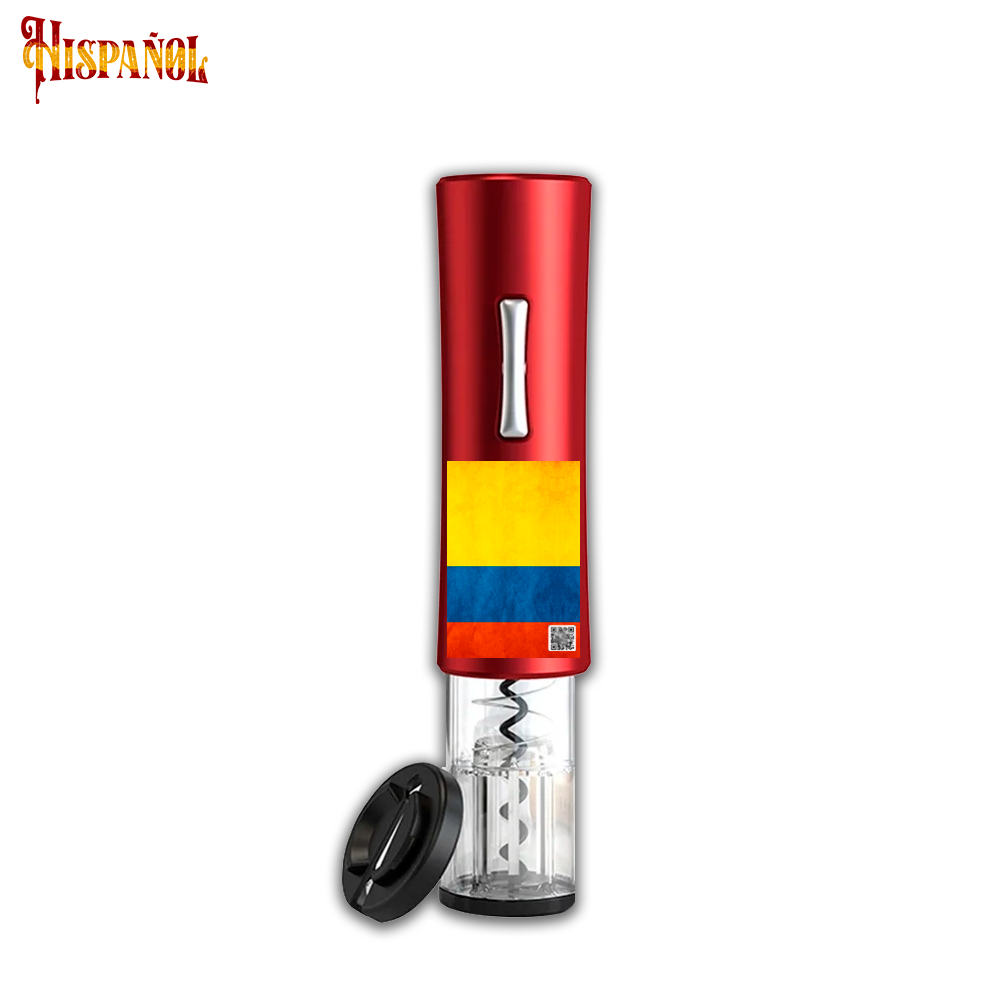 Sacacorchos Eléctrico Colombia - Bandera y Escudo Nacional